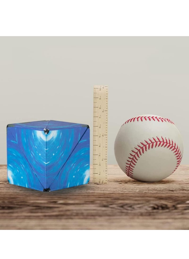 General - Magic Cube Magnetic Puzzle Cube ,3D Geometric Puzzle  Rubik's Cube Gift for Kids  Magnetic Rubik's Cube  Brain Toys for Kids and Adults ,70+ Shapes Changeable Cube (blue) - Image 1