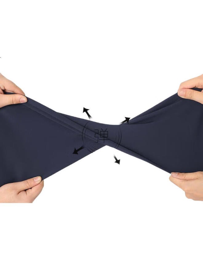 ROMON Comfort Stretch Men'S Casual Business Work Pants Formal Ice Silk Straight Anti-Wrinkle Suit Pants - Image 3