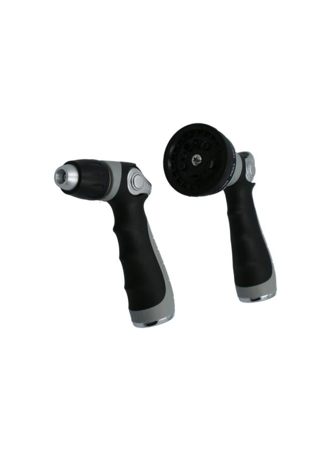 آيس طقم فوهات خرطوم Ace من قطعتين من الزنك والمطاط الحراري مع زناد إبهام خلفي باللونين الأسود والرمادي - Image 3