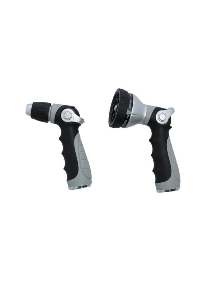 آيس طقم فوهات خرطوم Ace من قطعتين من الزنك والمطاط الحراري مع زناد إبهام خلفي باللونين الأسود والرمادي - Image 2