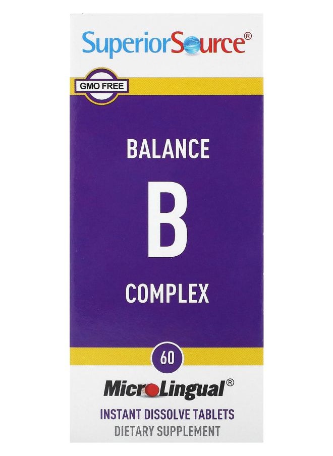 Superior Source Balance B Complex 60 MicroLingual Instant Dissolve Tablets 