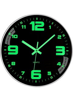 erorex Wall Clock Battery Operated 12 inch Non-Ticking Silent Glow in ...