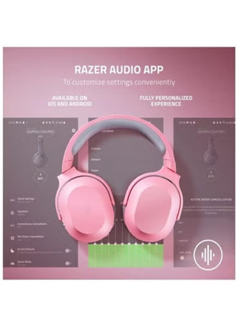 RAZER - Razer Barracuda X Wireless Gaming & Mobile Headset (PC, Playstation, Switch, Android, iOS): 2022 Model - 2.4GHz Wireless + Bluetooth - Lightweight 250g - 40mm Drivers - 50 Hr Battery - Quartz Pink - Image 1