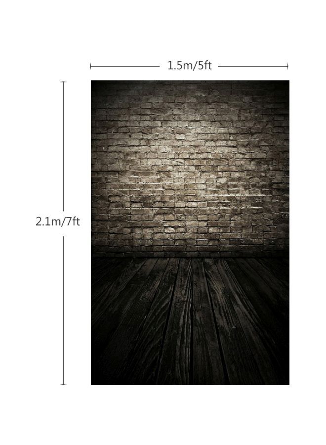 NIBEMINENT Background Portrait Photography Prop 7feet Brown/White  - Image 2
