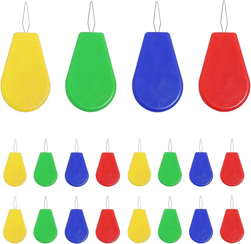 BEADNOVA Needle Threaders 20pcs Plastic Sewing Needle Threader for Sewing Small Eye Embroidery Craft Knitting Quilting 20pcs Mix Colors - Image 1