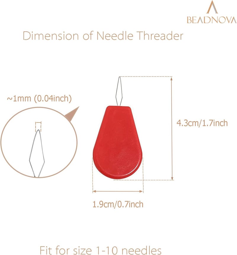 BEADNOVA Needle Threaders 20pcs Plastic Sewing Needle Threader for Sewing Small Eye Embroidery Craft Knitting Quilting 20pcs Mix Colors - Image 2
