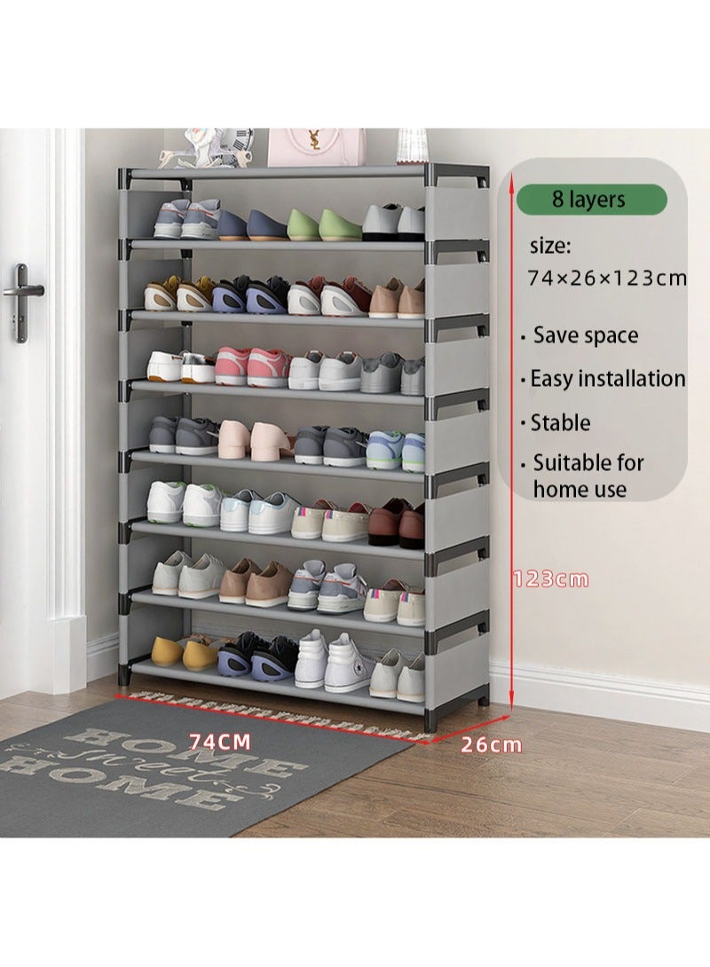 Multi-Function 8-Layer Practical Shoe Rack Reinforced Multi-Layer Assembly Storage Shoe Rack Large Capacity - Image 2