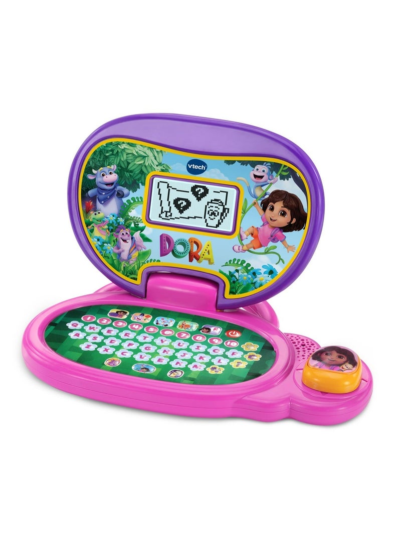 VTech Dora More to Explore Learning Laptop – Interactive Bilingual Educational Toy, English & Spanish, QWERTY Keyboard, Games for Kids 3–6 Years - Image 1