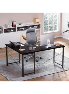 AGD L Shaped  Gaming Desk 50", L Desk Computer Corner Desk with Round Corner with Removable Shelf for Gaming Desk Home Office Writing Workstation, Black  - Image 5