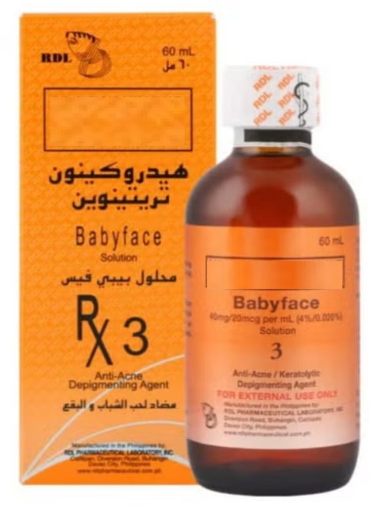 RDL Babyface Solution RX3 Anti-Acne Depigmenting Agent 60 ML - Image 2