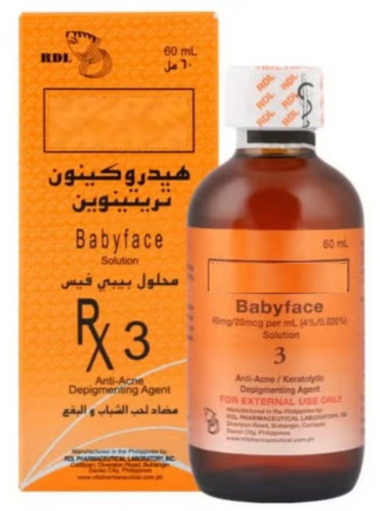 RDL Babyface Solution RX3 Anti-Acne Depigmenting Agent 60 ML - Image 1