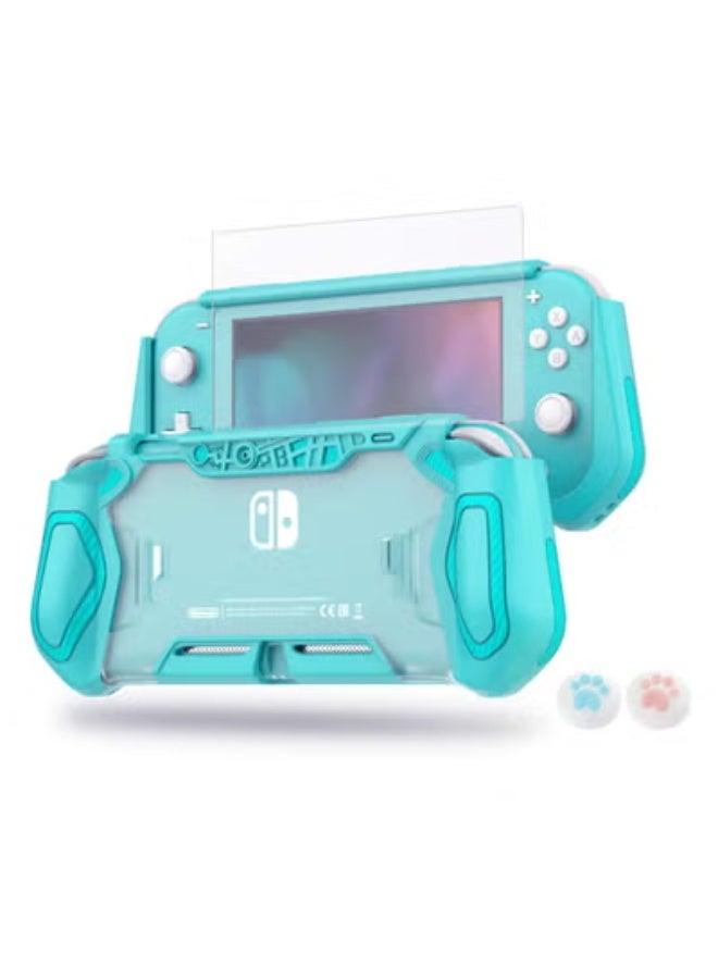 Peachjoy Smart Switch Lite Protective Case for Nintendo, Daily Gift Ergonomic Sturdy Full Protection Gift Idea with Thumb Grip Caps Sturdy Lite Case Full Protection Case for Family Happy Hours