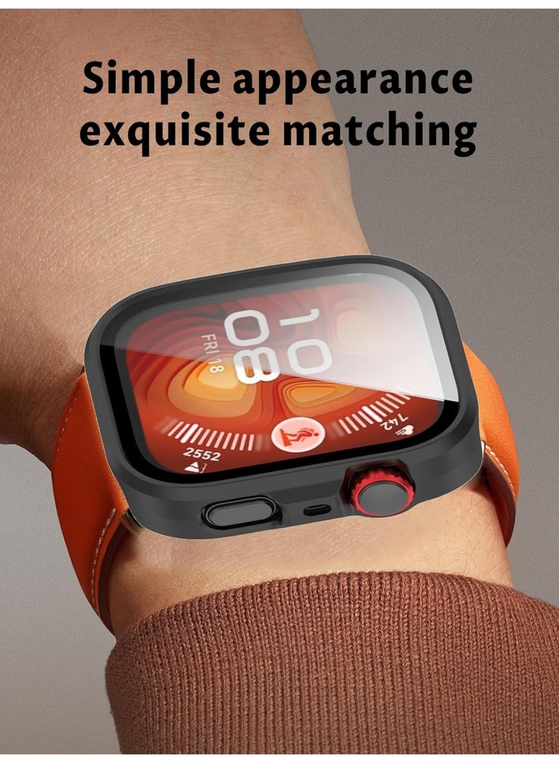 حافظة Huawei Watch Fit 4 Pro Hard PC مع واقيات شاشة زجاجية مقسى غطاء واقي كامل - Image 5