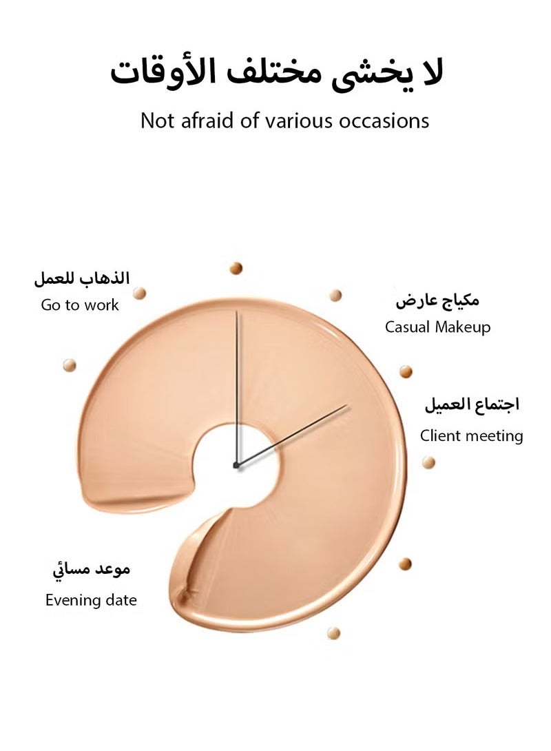 نوفو سوبر عالي الإخفاء، كامل التغطية غير التشحيم الإضاءة تحت إخفاء العين، خفيف الوزن طويل الأمد الترطيب أخف للمرأة، إنشاء طبيعي، نظيف 3D المظهر 12 ج - Image 5