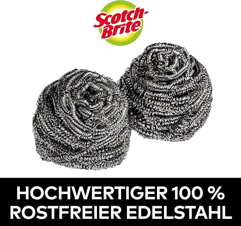 Scotch Brite Scotch-Brite Stainless Steel Metal Spiral Scrub Sponge, 12 pieces/pack Ideal for Cast Iron Pans Powerful Scrubbing Hard cleaning Kitchen sponge Scrub Kitchen, Garage, Outdoor| Value pack - Image 5