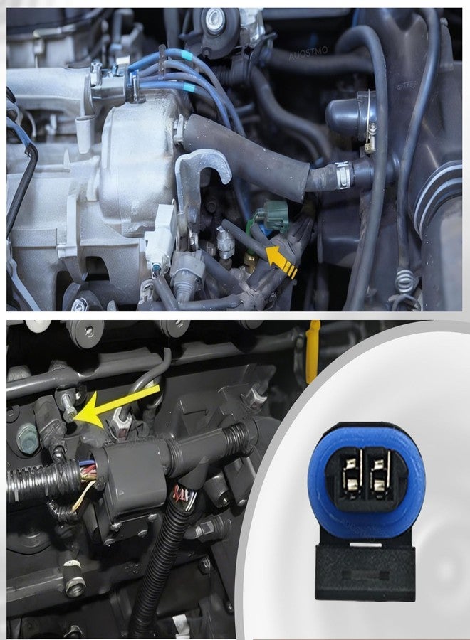 AUOSTMO Temperature Sender Sensor Connector Wiring Harnesses Compatible with Most 1994-2011 GM Vehicles 12046623 2Pin - Image 5
