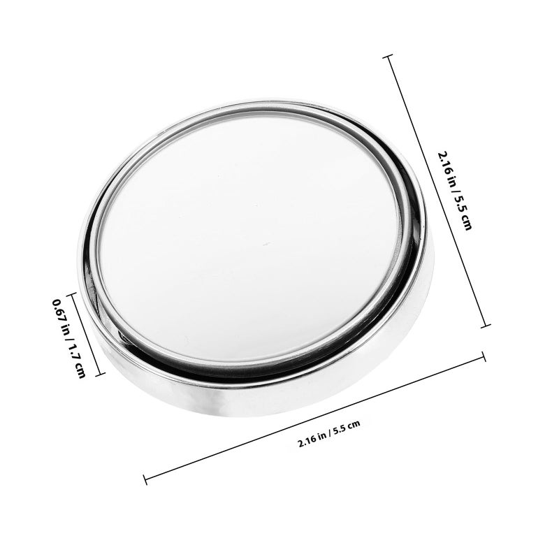 2Pcs Adjustable 360 Degree Wide Angle Car Blind Spot Mirrors Silver Frame - Image 3