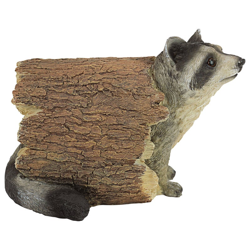 Design Toscano Bandit the Raccoon Indoor/Outdoor Garden Animal Statue, 10 Inch Long, Cast Stone Resin, Full Color Finish - Image 5
