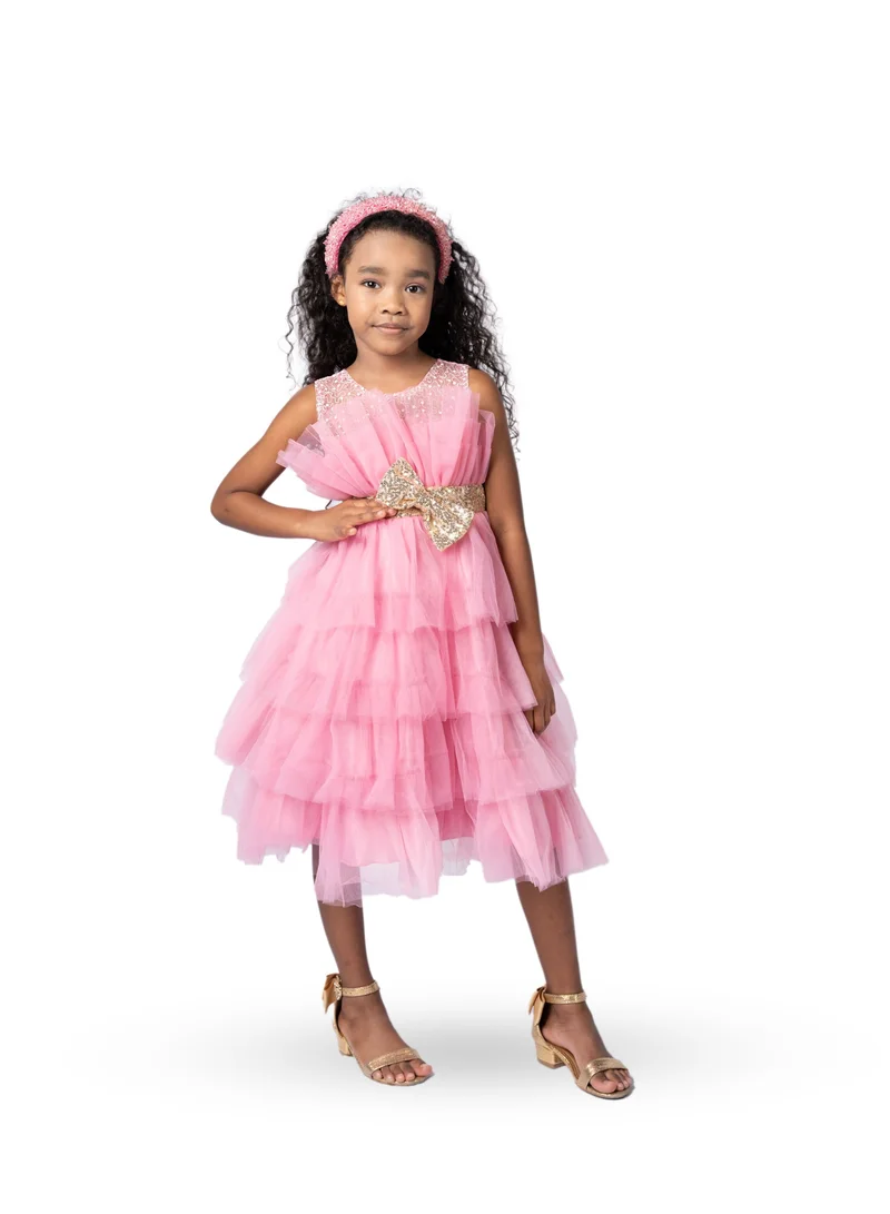D'Daniela RUFFLE DRESS PINK