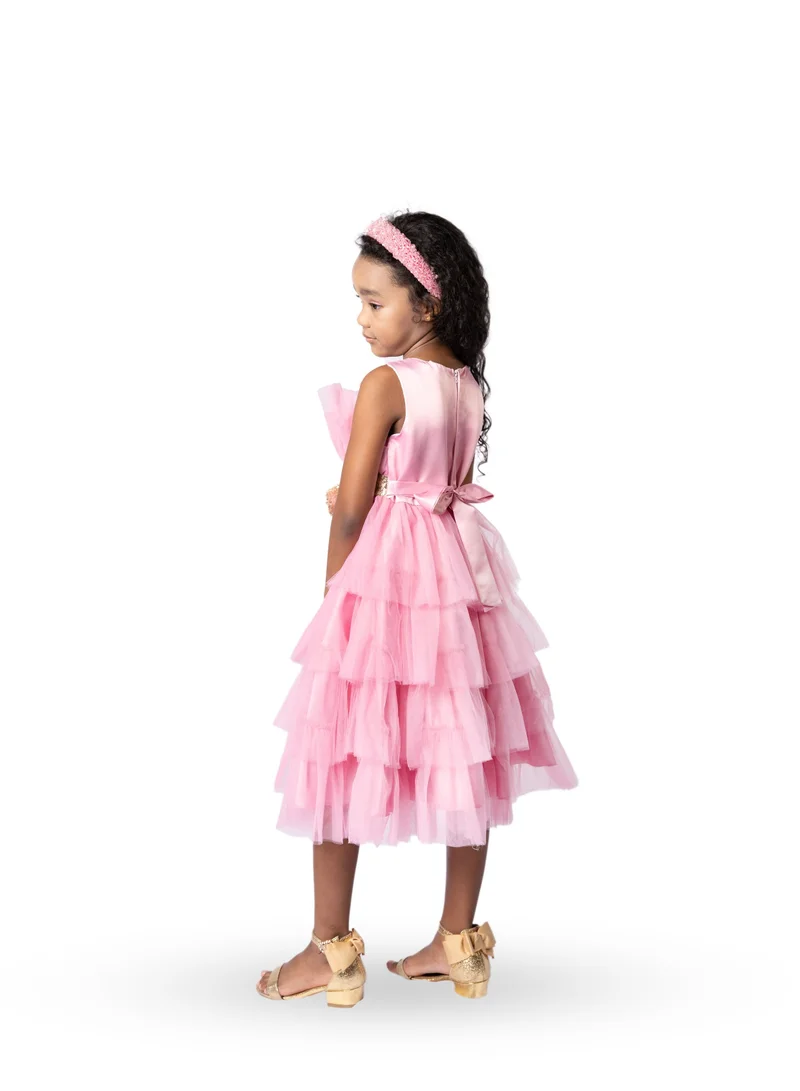 D'Daniela RUFFLE DRESS PINK