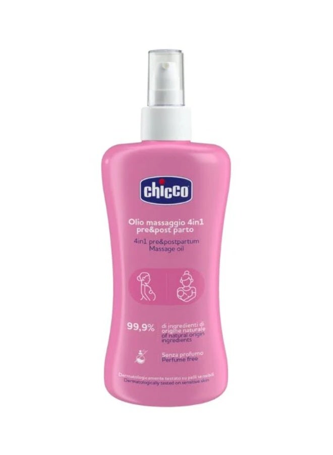 Chicco 4-In-1 Pre & Postpartum Massage Oil 200ml - Image 1