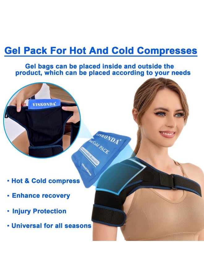 VISKONDA Shoulder Brace - Support and Compression Sleeve,Rotator Cuff Shoulder Brace for Men&Women,for AC Joint Pain Relief,Arm Stability,Injuries&Tears,Bursitis,Swelling,Tendonitis(Small) - Image 5