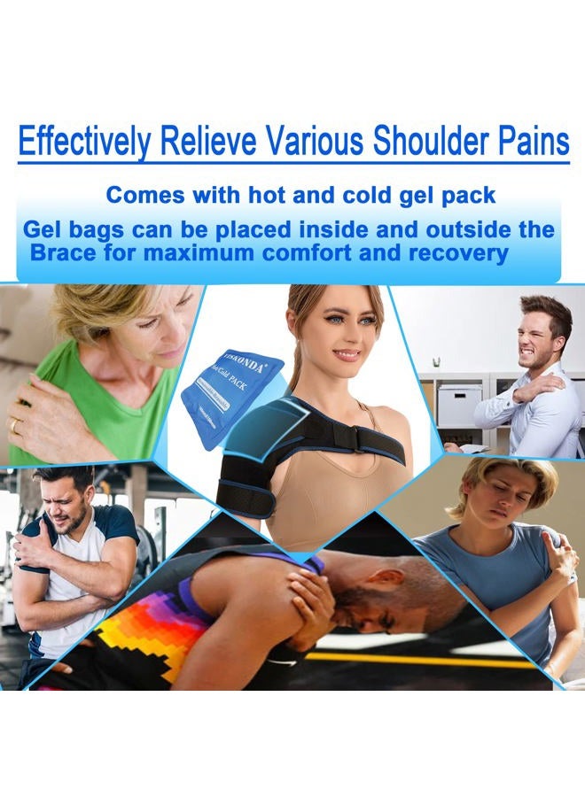 VISKONDA Shoulder Brace - Support and Compression Sleeve,Rotator Cuff Shoulder Brace for Men&Women,for AC Joint Pain Relief,Arm Stability,Injuries&Tears,Bursitis,Swelling,Tendonitis(Small) - Image 2
