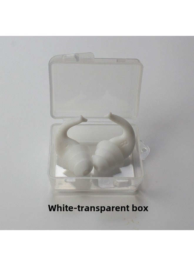 Generic - [Arrival] Soundproof Earplugs Anti-noise Sleep Earplugs Anti-water Silicone Earplugs Swimming Earplugs Factory-Color:White-transparent Box - Image 1