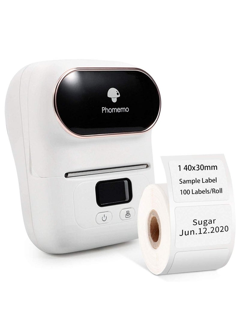 phomemo - Phomemo M110 Portable Bluetooth Thermal Mini Label Maker Machine, Sticker Maker, Barcode Printer with Android & iOS System - Image 1