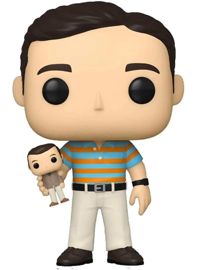 Funko Funko Pop! Movies: 40 Year Old Virgin - Andy holding Oscar  - Image 2