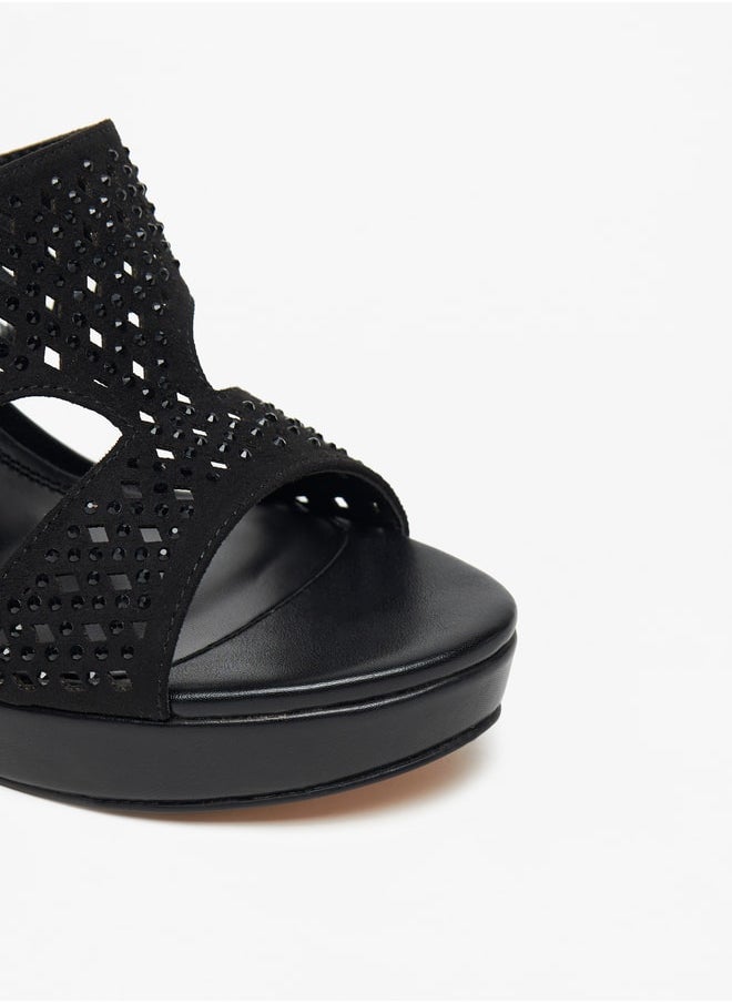 Celeste Women's Embellished Slip-On Sandals with Platform Heels  - Image 5