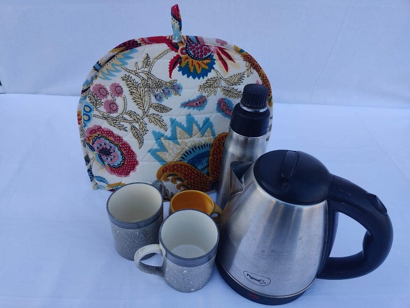 Malan Bai Mandala Tea Cozy Cover Hand Block Winter Tea Cozy Cotton Tea Kettle Warmer Pot Cover Hot Coffee Cover Handamde Kitchen Décor Brand: Malan Bai - Image 1