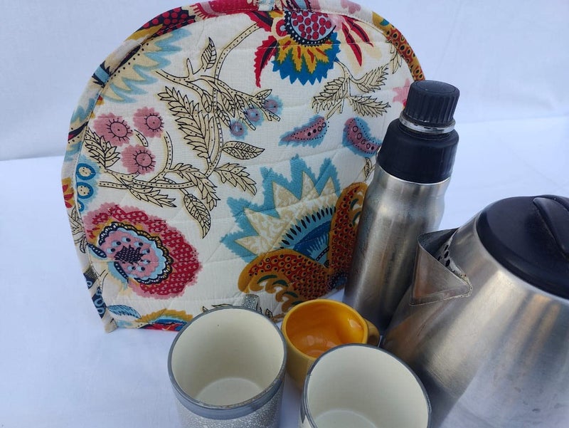 Malan Bai Mandala Tea Cozy Cover Hand Block Winter Tea Cozy Cotton Tea Kettle Warmer Pot Cover Hot Coffee Cover Handamde Kitchen Décor Brand: Malan Bai - Image 5