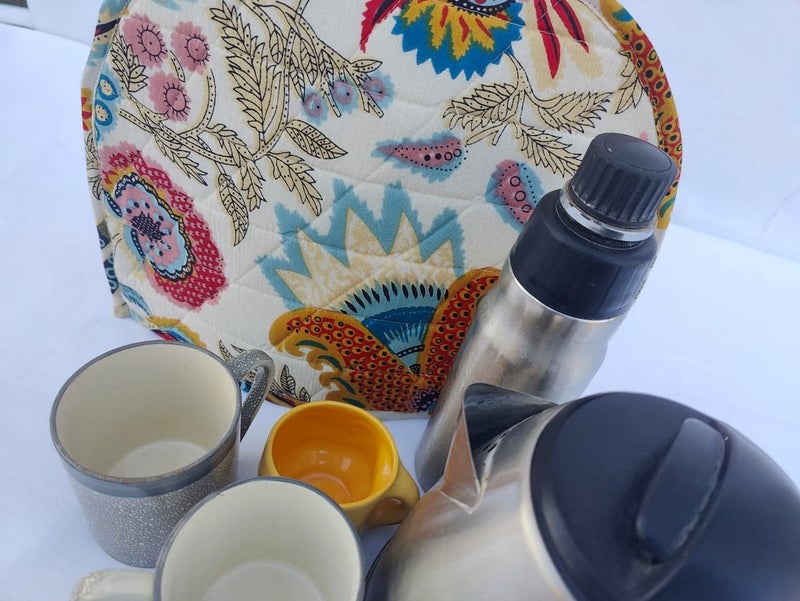 Malan Bai Mandala Tea Cozy Cover Hand Block Winter Tea Cozy Cotton Tea Kettle Warmer Pot Cover Hot Coffee Cover Handamde Kitchen Décor Brand: Malan Bai - Image 4