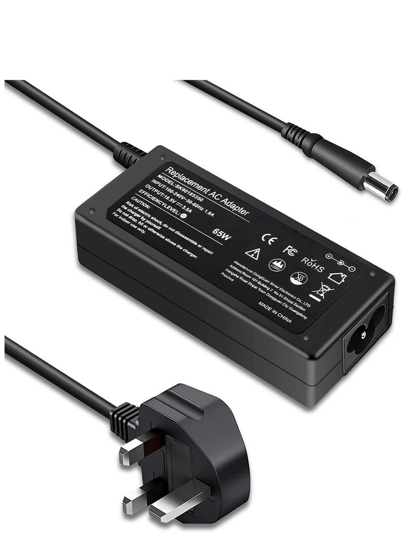 NTECH Replacement 65W AC Adapter Laptop Charger for HP Pavilion DV7 DV6 DV5 DV4 Pavilion G4 G6 G7 Series HP Elite-book 840 820 2570p 2560p 2540p Power Supply Cord 18.5V 3.5A - Connector 7.4 x 5.0mm - Image 1