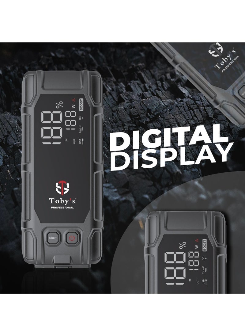Toby's Toby's X18 Jump Starter with Compressor for Cars 16000mAh and 59.2WH Best Power Bank for Electronic Devices  - Image 2