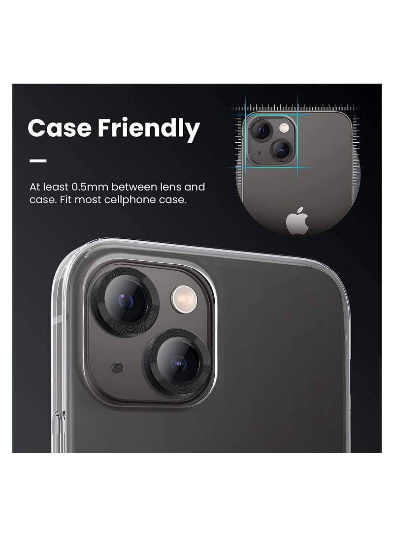 Rock Pow غطاء حماية لعدسة الكاميرا لهاتف iPhone 14 Plus وiPhone 14 عالي الدقة من الزجاج المقوى المقاوم للخدش مقاس 14 6.1 و6.7 بوصة 2022 (جرافيت) - Image 2