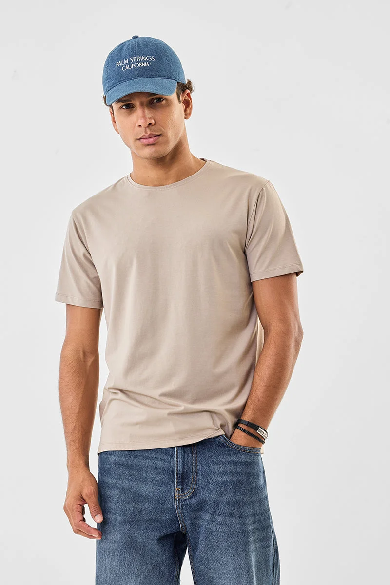 SNITCH Basic Side Slit Stretch T-Shirt