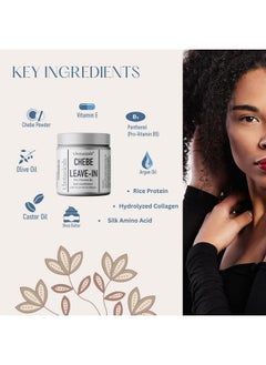 t.botanicals t.botanicals Chebe Leave In Conditioner Hair Growth with Provitamin B5, Thickening Strengthening Chebe Butter, Chebe Powder, Chebe Oil, Silk Amino Acids, Collagen (Unscented, 8 oz)  - Image 2