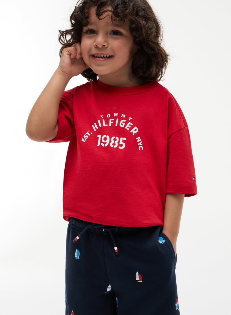 TOMMY HILFIGER Terry T-Shirt And Shorts Outfit - Image 3
