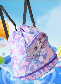 CityRiya-Long Children's Swimming Backpack Kids Swimming Bag Beach Swimming Backpack Kids Dry Wet Swim Backpack for Swimmers Children's Sports Storage Bag Pool Bag for Kids Gym Sports Beach Gear Bag  - Image 3