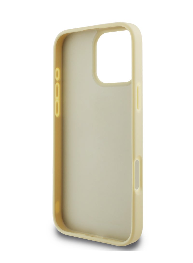GUESS iPhone 16 Pro Case  Fixed Glitter Hard back cover / Drop protection / Slim Profile / Easy Snap-On- Gold - Image 2