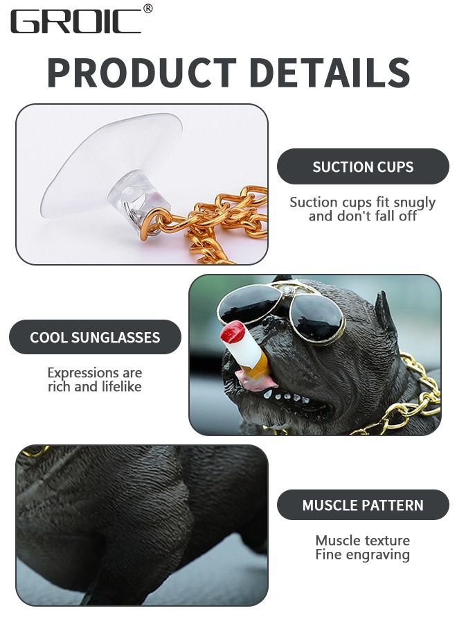 GROIC الفتوة بيتبول الكلب ديكور السيارة الداخلي لوحة القيادة حلية موضة مضحك لطيف ديكور المنزل اكسسوارات السيارات ديكور السيارة الداخلي - Image 5