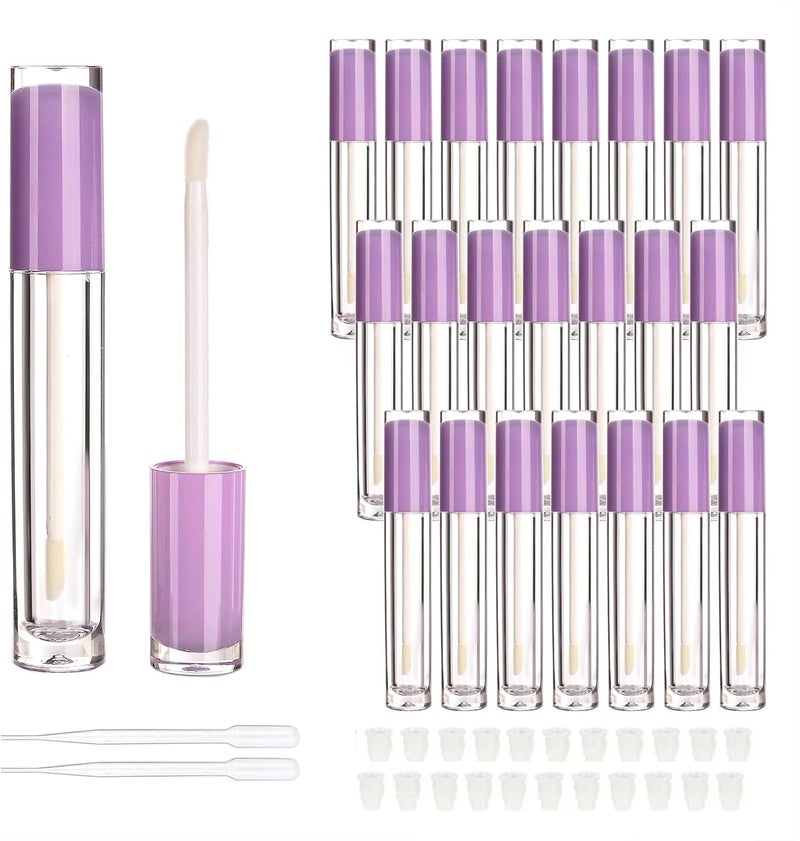 COSIDEA 22 pack empty round 5ml Purple lip gloss tubes cute lipgloss tube containers with wand wholesale in bulk lip balm container packing