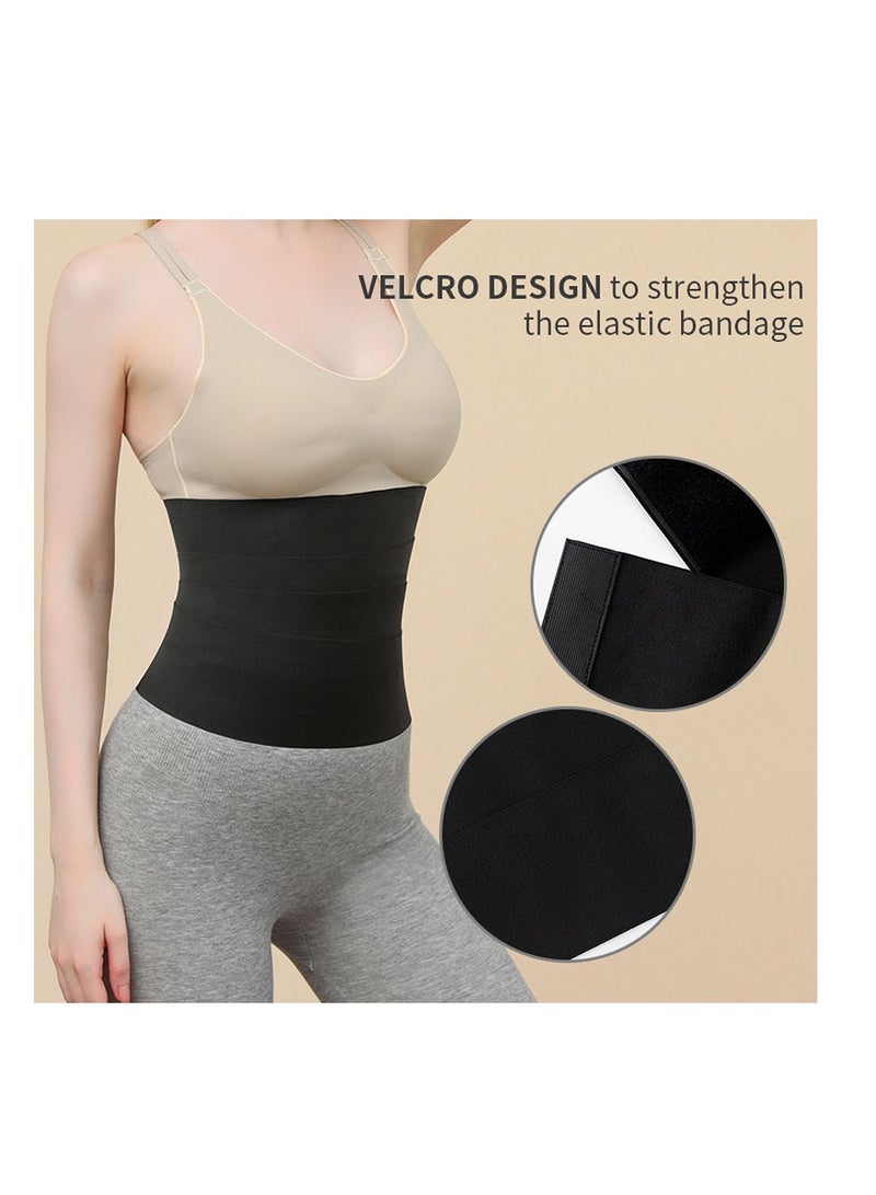 Y&D Women Slimming Tummy Wrap Belt, Adjustable Comfortable Back Braces for Lower Pain Relief (Black) - Image 2