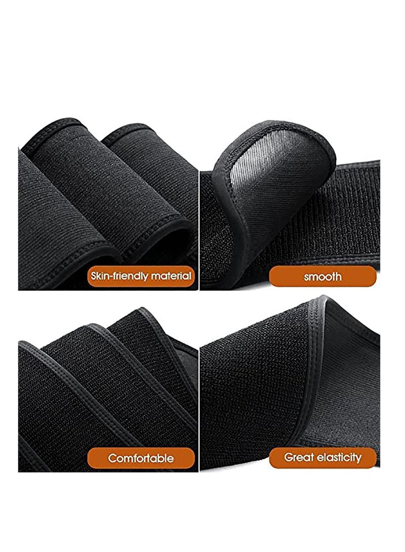 Y&D Women Slimming Tummy Wrap Belt, Adjustable Comfortable Back Braces for Lower Pain Relief (Black) - Image 4