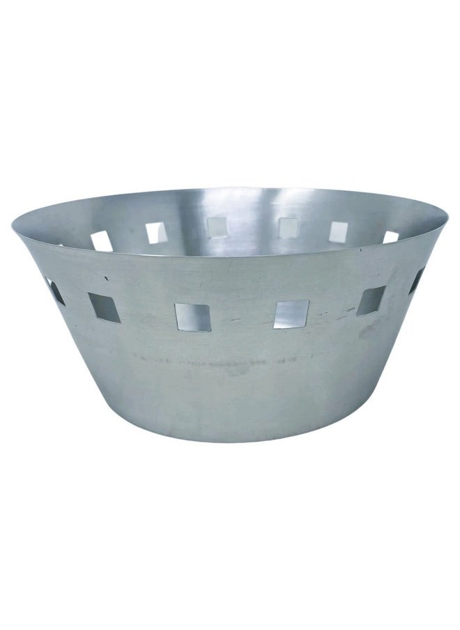Bridge2shopping - Bridge2shopping Bread Basket Stainless Steel, Round Shaped Roti Basket, Silver, 20 X 9 CM - Image 1
