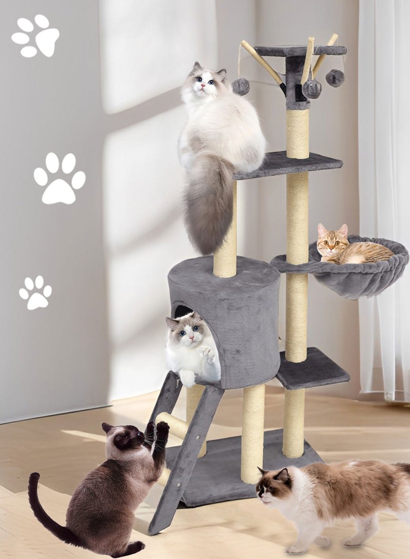 Kidle Cat Tree Cat Tower Cat Toy Multi Level Platform Cat Climbing Frame Cat Scratch Post - Image 3