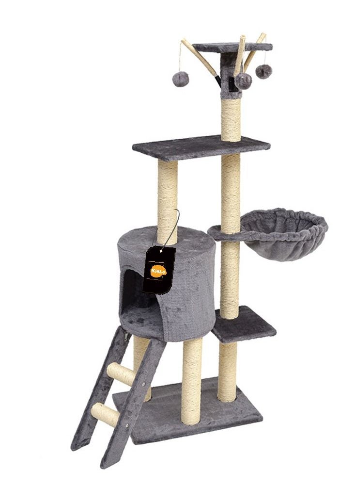 Kidle - Living Equipment Cat Play Tower Cat Toy Multi Level Platform Cat Tree Sisal Pillar Large Cat Climbing Frame Cat Nest Luxury Cat Scratch Post Cat Tree - Image 1