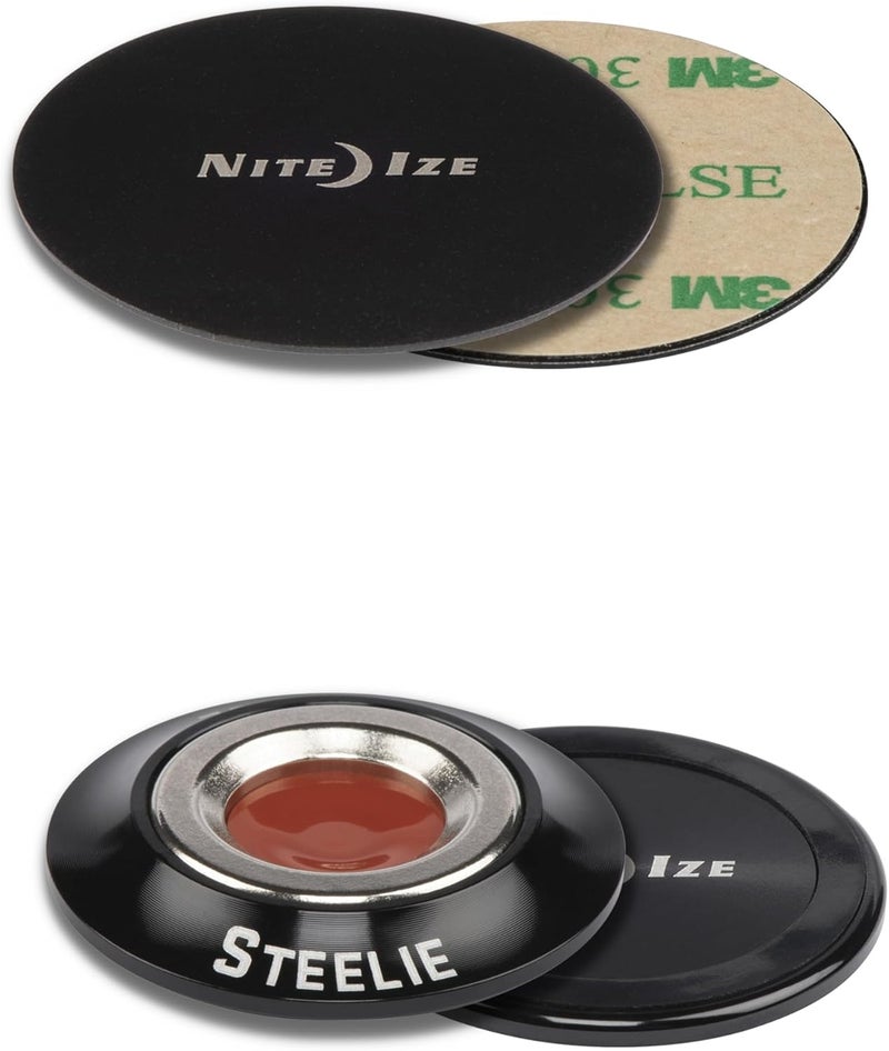 NiteIze Steelie Orbiter Magnetic Socket and Metal Plate - Car Mobile Phone Holder - Phone Metal Plate - Magnetic Phone Holder - Black - Image 2